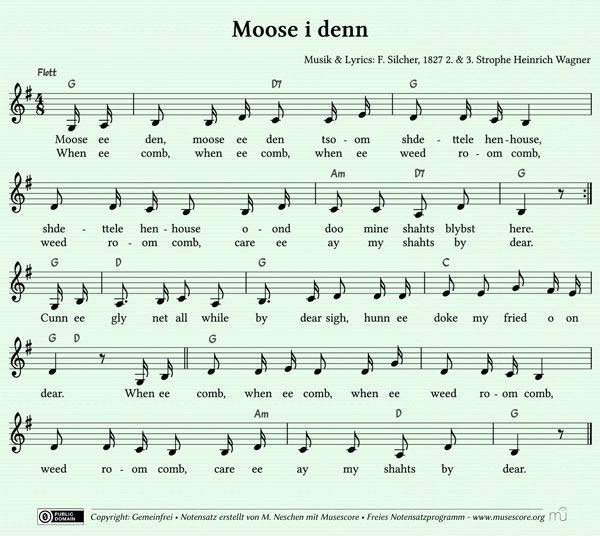 Noten Score -: Moose i denn
